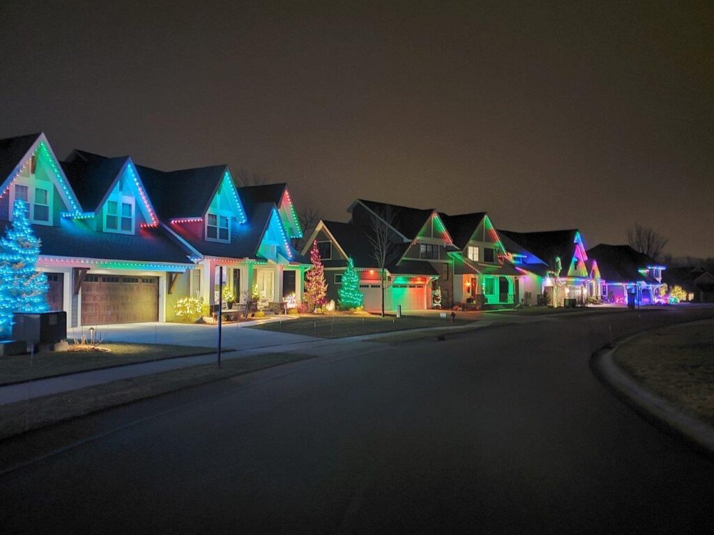Mobile app interface used to control LED lighting installation in Orlando, FL