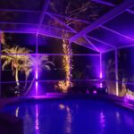 Get Lit Decorative Lighting up/down lanai lights in a purple color